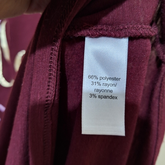 Maurices Happy Holla Days Burgundy Long Sleeve Tunic - Picture 5 of 6